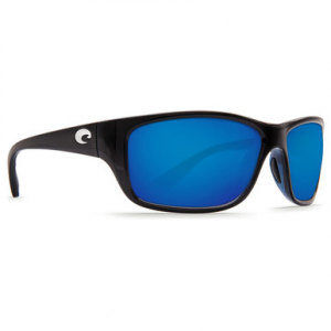 Costa Del Mar Costa Tasman Sea Shiny Black Frame Sunglasses w/Blue Mirror 580G Lenses 06S9046-90460463