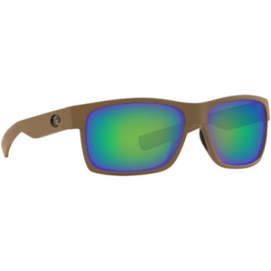 Costa Del Mar Costa Half Moon Moss Frame Sunglasses w/ Green Mirror 580G Lenses HFM-198-OGMGLP