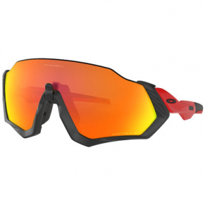 Oakley Flight Jacket Matte Black and Redline w/PRIZM Ruby Polarized Lenses OO9401-0837 in Matte Black/Redline