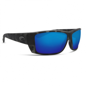 Costa Del Mar Costa Cat Cay Ocearch Matte Tiger Shark Frame Sunglasses w/Blue Mirror 580G Lenses 06S9024-90241761