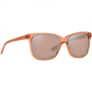 Costa Del Mar Costa May Shiny Coral Crystal Shell Frame Sunglasses w/ Copper Silver Mirror 580G Lenses MAY-211-OSCGLP