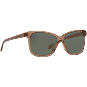 Costa Del Mar Costa May Shiny Taupe Crystal Frame Sunglasses w/ Gray 580G Lenses MAY-258-OGGLP