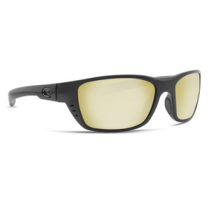 Costa Del Mar Costa Whitetip Blackout Frame Sunglasses w/ Sunrise Silver Mirror 580G Lenses WTP-01-OSSGLP