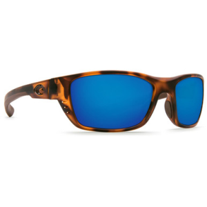 Costa Del Mar Costa Whitetip Retro Tortoise Frame Sunglasses w/ Blue Mirror 580G Lenses WTP-66-OBMGLP