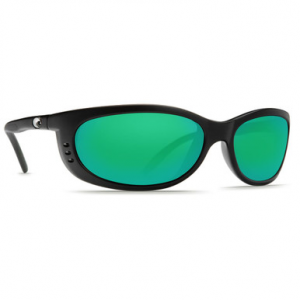 Costa Del Mar Costa Fathom Matte Black Global Fit Frame Sunglasses w/ Green Mirror 580G Lenses FA-11GF-OGMGLP