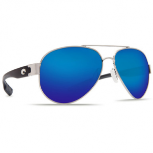 Costa Del Mar Costa South Point Palladium Frame Sunglasses w/ Blue Mirror 580P C-Mate 2.50 Lenses SO-21-OBMP-2.50