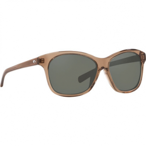 Costa Del Mar Costa Sarasota Shiny Taupe Crystal Frame Sunglasses w/ Gray 580G Lenses SAR-258-OGGLP