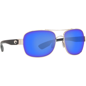 Costa Del Mar Costa Cocos Palladium Frame Sunglasses w/Blue Mirror 580P Lenses 06S4011-40110659