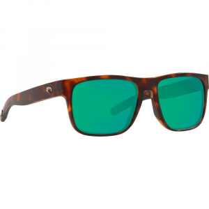 Costa Del Mar Costa Spearo Matte Tortoise Frame Sunglasses w/Green Mirror 580G Lenses 06S9008-90082156