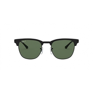 Ray-Ban Clubmaster Metal Matte Black on Black G-15 Green Polar