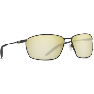 Costa Del Mar Costa Turret Matte Black Sunglasses w/ Sunrise Silver Mirror 580P Lenses TRT-11-OSSP