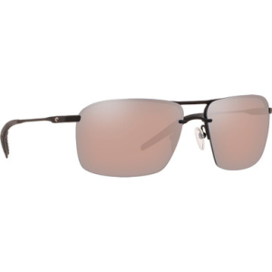 Costa Del Mar Costa Skimmer Matte Black + Black Sunglasses w/ Copper Silver Mirror 580P Lenses SKM-11-OSCP
