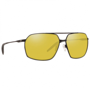 Costa Del Mar Costa Pilothouse Matte Black/Black Frame Sunglasses w/ Sunrise Silver Mirror 580P Lenses PLH-11-OSSP