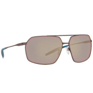 Costa Del Mar Costa Pilothouse Matte Dark Gunmetal + Deep Blue/Black Frame Sunglasses w/ Copper Silver Mirror 580P Lenses PLH-247-OSCP