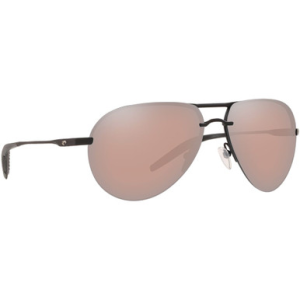 Costa Del Mar Costa Helo Matte Black Frame Sunglasses w/ Copper Silver Mirror 580P Lenses HLO-11-OSCP