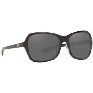 Costa Del Mar Costa Kare Shiny Black w/Mint Logos Frame Sunglasses w/ Gray 580G Lenses KAR-203-OGGLP