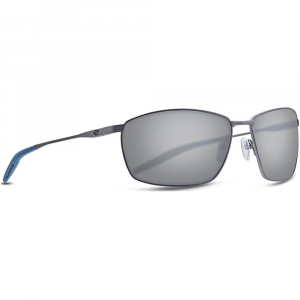 Costa Del Mar Costa Turret Matte Dark Gunmetal + Deep Blue/Black Sunglasses w/Gray Silver Mirror 580P Lenses 06S6009-60090963
