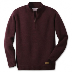 Filson SM Dark Burgundy Midweight Zip Sweater 11005-DB in Red, S