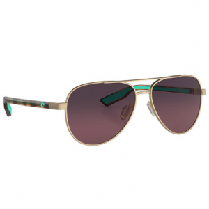 Costa Del Mar Costa Peli Brushed Gold Frame Sunglasses w/Rose Gradient 580G Lenses 06S4002-40022657