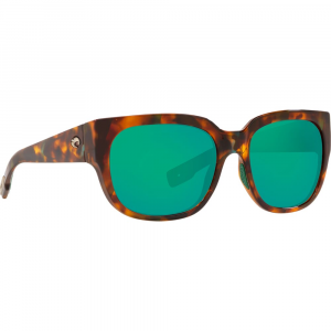 Costa Del Mar Costa Waterwoman Shiny Palm Tortoise Frame Sunglasses w/Green Mirror 580P Lenses 06S9019-90190955