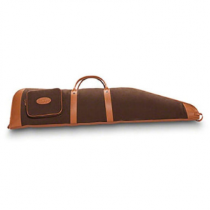 Blaser Twill/Leather Gun Cover Type B 165117 in Brown Leather
