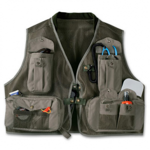 Filson SM Green Mesh Fly Fishing Vest 16005 in Otter Green, S