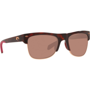 Costa Del Mar Costa Pawleys Rose Tortoise Frame Sunglasses w/ Copper Silver Mirror 580P Lenses PW-201-OSCP