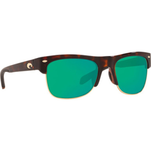 Costa Del Mar Costa Pawleys Shiny Retro Tortoise Frame Sunglasses w/ Green Mirror 580P Lenses PW-66-OGMP