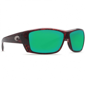 Costa Del Mar Costa Cat Cay Tortoise Frame Sunglasses w/Green Mirror 580G Lenses 06S9024-90241561