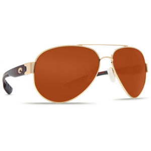 Costa Del Mar Costa South Point Rose Gold w/Light Tortoise Temples Frame Sunglasses w/ Copper 580P C-Mate 2.50 Lenses SO-84-OCP-2.50