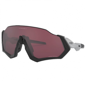 Oakley Flight Jacket Matte Black and Silver w/PRIZM Road Black Lenses OO9401-0937 in Matte Black/Silver