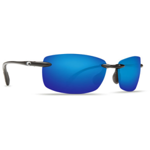 Costa Del Mar Costa Ballast Shiny Black Frame Sunglasses w/Blue Mirror 580P C-Mate 2.00 Lenses 06S7002-00030460