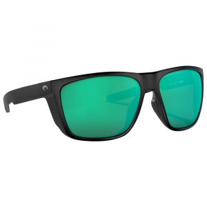Costa Del Mar Costa Ferg XL Matte Black Sunglasses w/Gray 580P Lenses 06S9012-90120762 in Green Mirror 580P