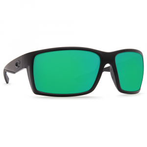 Costa Del Mar Costa Reefton Blackout Frame Sunglasses w/Sunrise Silver Mirror 580P Lenses 06S9007-90070864 in Green Mirror 580P