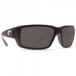 Costa Del Mar Costa Fantail Matte Black Frame Sunglasses w/Green Mirror 580P Lenses 06S9006-90061759 in Gray 580P