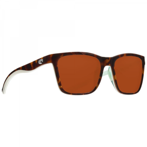 Costa Del Mar Costa Panga Shiny Tortoise/White/Seafoam Crystal Frame Sunglasses w/Green Mirror 580P Lenses 06S9037-90370956 in Copper 580P