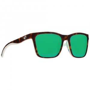 Costa Del Mar Costa Panga Shiny Tortoise/White/Seafoam Crystal Frame Sunglasses w/Green Mirror 580P Lenses 06S9037-90370956