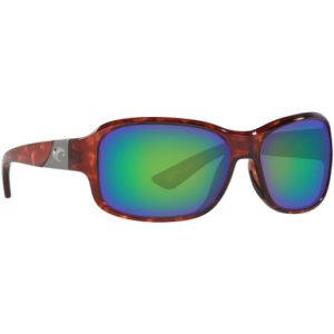 Costa Del Mar Costa Inlet Tortoise Frame Sunglasses w/ Green Mirror C-Mate 1.50 Lenses IT-10-OGMP-1.50