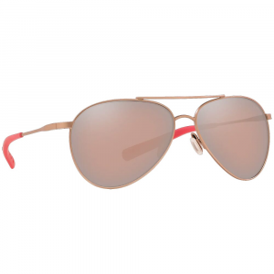 Costa Del Mar Costa Piper Satin Rose Frame Sunglasses w/Copper Silver Mirror 580P Lenses 06S6003-60030858