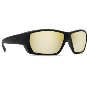 Costa Del Mar Like New Costa Tuna Alley Blackout Frame Sunglasses w/Sunrise Silver Mirror 580P Lenses 06S9009-90090762