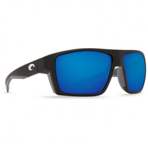 Costa Del Mar Costa Bloke Matte Black + Matte Gray Frame Sunglasses w/Blue Mirror 580P Lenses 06S9045-90450361