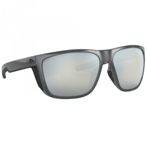 Costa Del Mar Costa Ferg XL Shiny Gray Sunglasses w/Blue Mirror 580P Lenses 06S9012-90121162 in Gray Silver Mirror 580G
