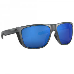 Costa Del Mar Costa Ferg XL Shiny Gray Sunglasses w/Blue Mirror 580P Lenses 06S9012-90121162