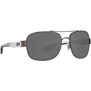 Costa Del Mar Costa Cocos Gunmetal w/crystal temples Frame Sunglasses w/ Gray 580P Lenses CC-74-OGP