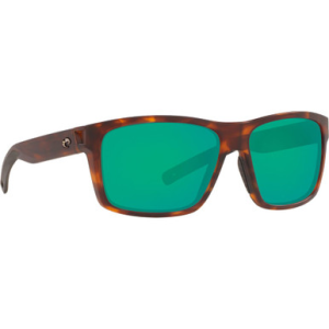 Costa Del Mar Costa Slack Tide Matte Tortoise Frame Sunglasses w/ Green Mirror 580P Lenses SLT-191-OGMP