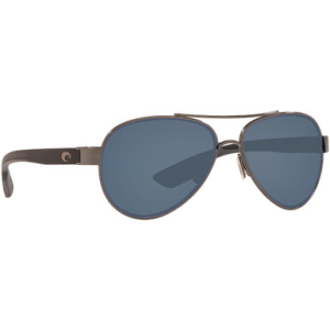 Costa Del Mar Costa Loreto Gunmetal w/Black Temples Frame Sunglasses w/ Gray 580P Lenses LR-22-OGP