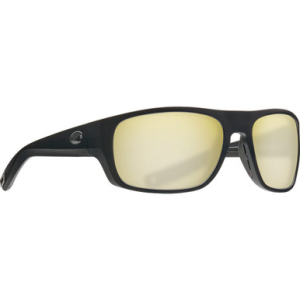 Costa Del Mar Costa Tico Matte Black Frame Sunglasses w/ Sunrise Silver Mirror 580P Lenses TCO-11-OSSP