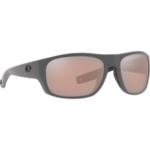 Costa Del Mar Costa Tico Matte Gray Frame Sunglasses w/ Copper Silver Mirror 580P Lenses TCO-98-OSCP