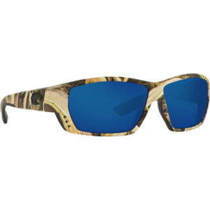 Costa Del Mar Costa Tuna Alley Mossy Oak Shadow Grass Blades Camo Frame Sunglasses w/ Blue Mirror 580P Lenses TA-65-OBMP