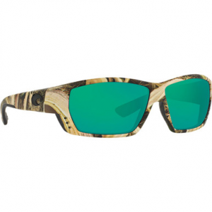 Costa Del Mar Costa Tuna Alley Mossy Oak Shadow Grass Blades Camo Frame Sunglasses w/ Green Mirror 580P Lenses TA-65-OGMP